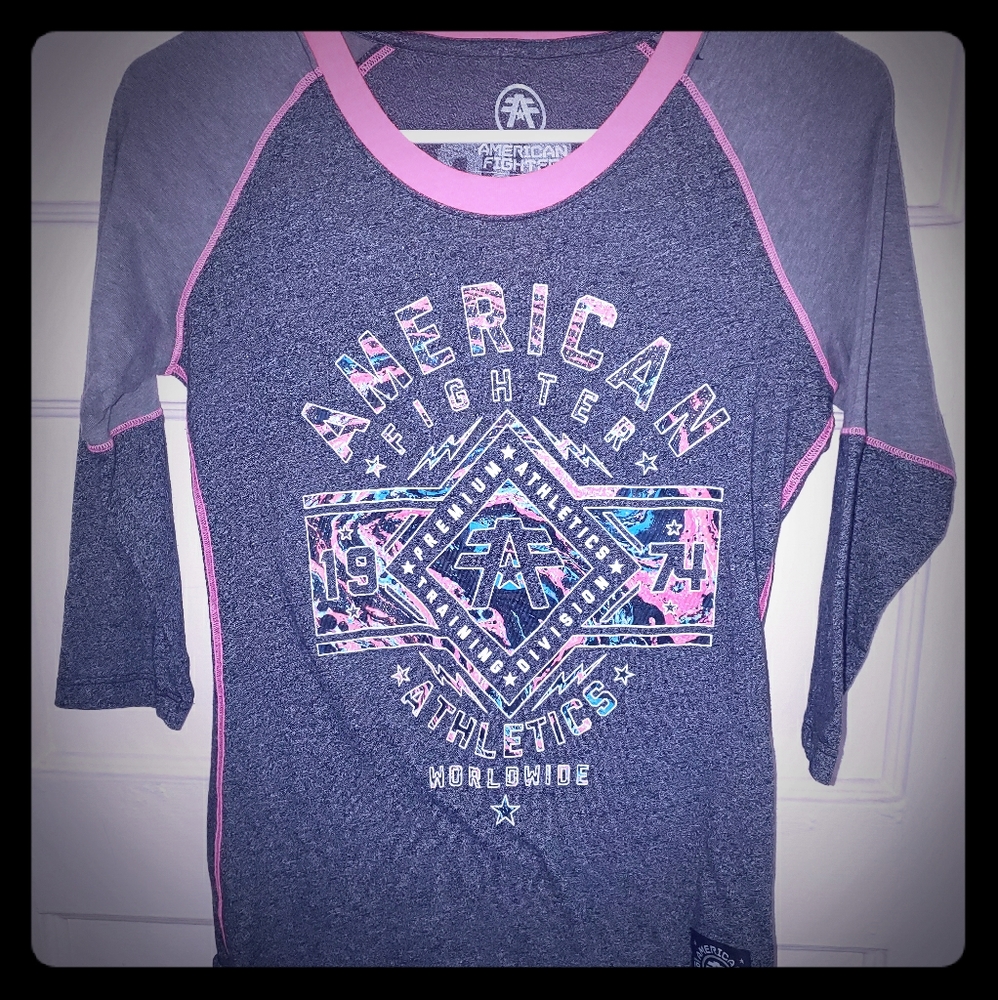 Anerican fighter 3/4 length sleeves womens top